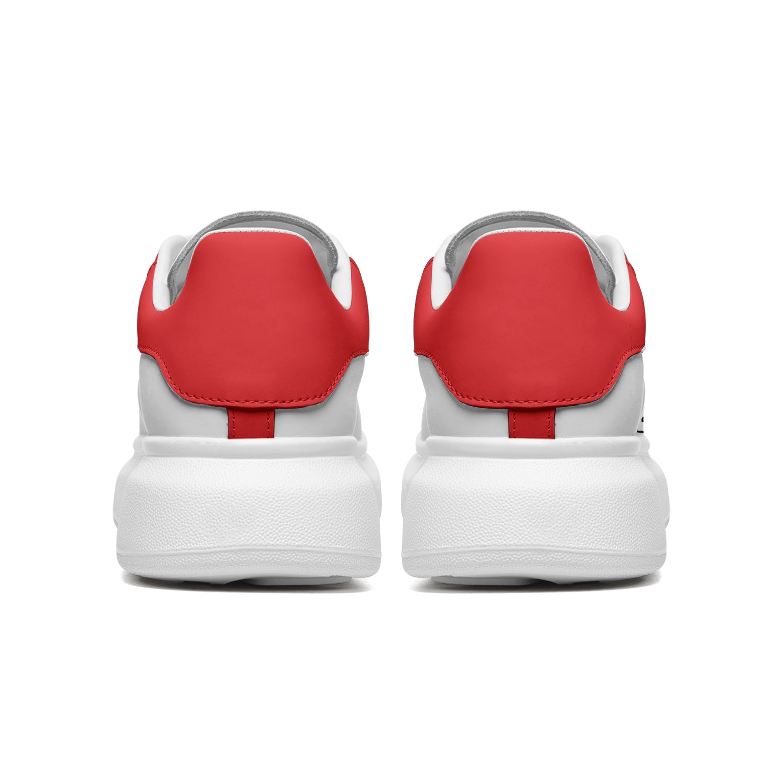 FZ Unisex Non Slip Lace Up Faux Leather Sneakers