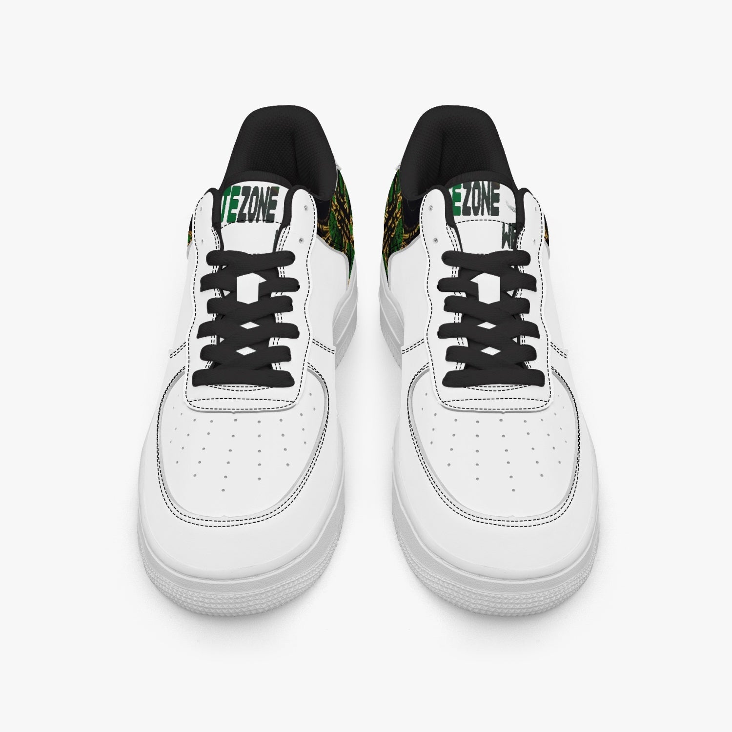 FZ Unisex African Print  Low-Top Leather Sports Sneakers - FZwear