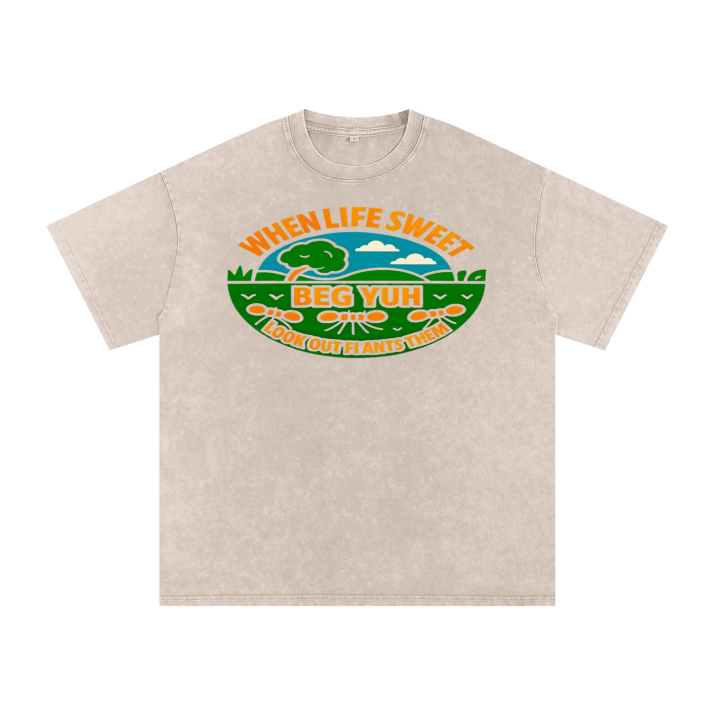 FZ Unisex Acid Wash Oversize Tee