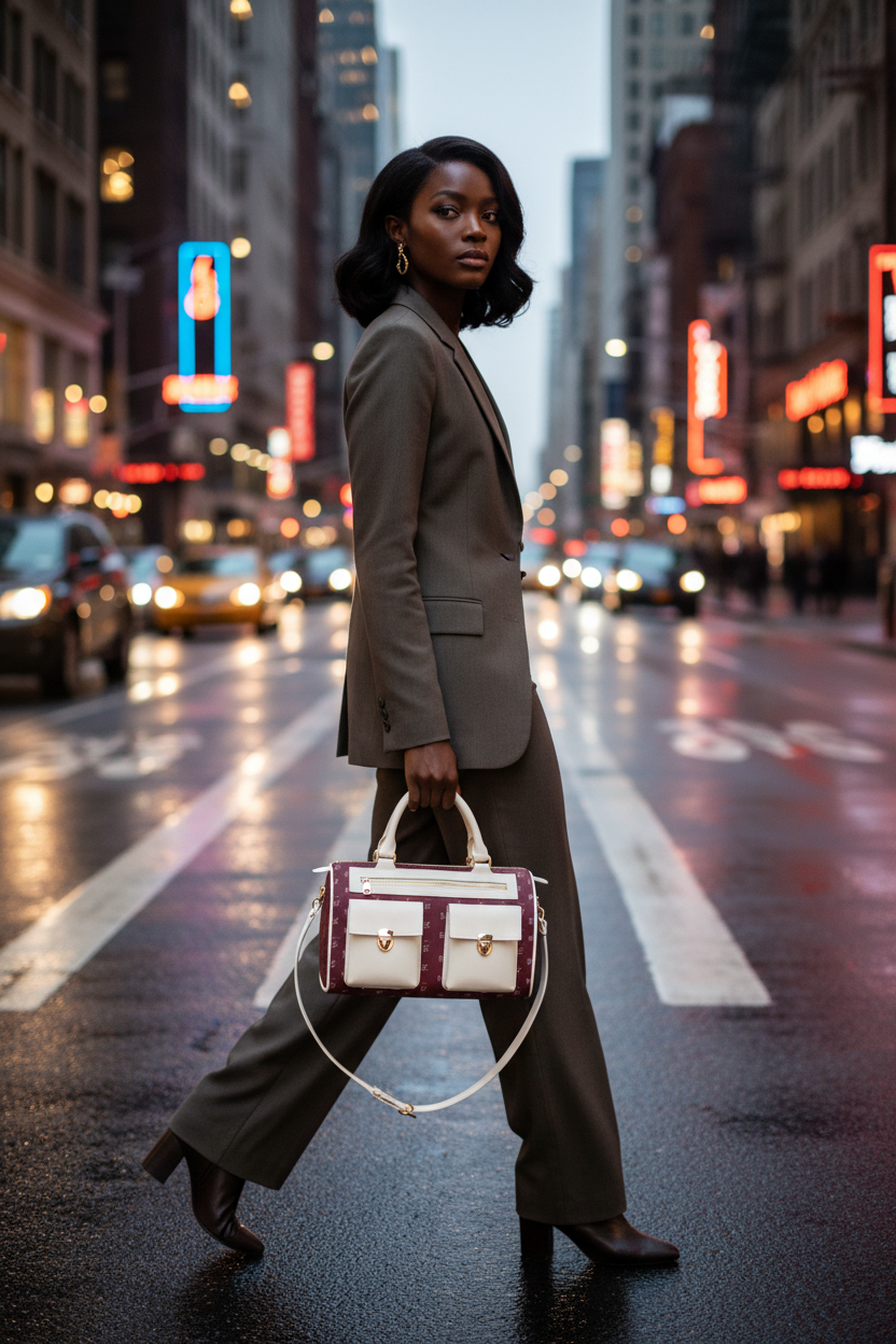 City Street - Burgundy Baguette
