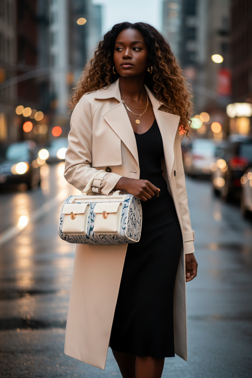City Street - Teal Abstract Baguette