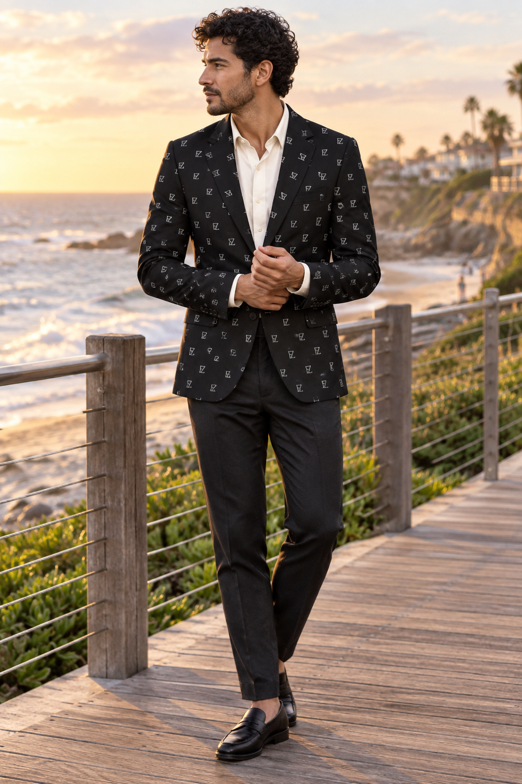 Coastal boardwalk look