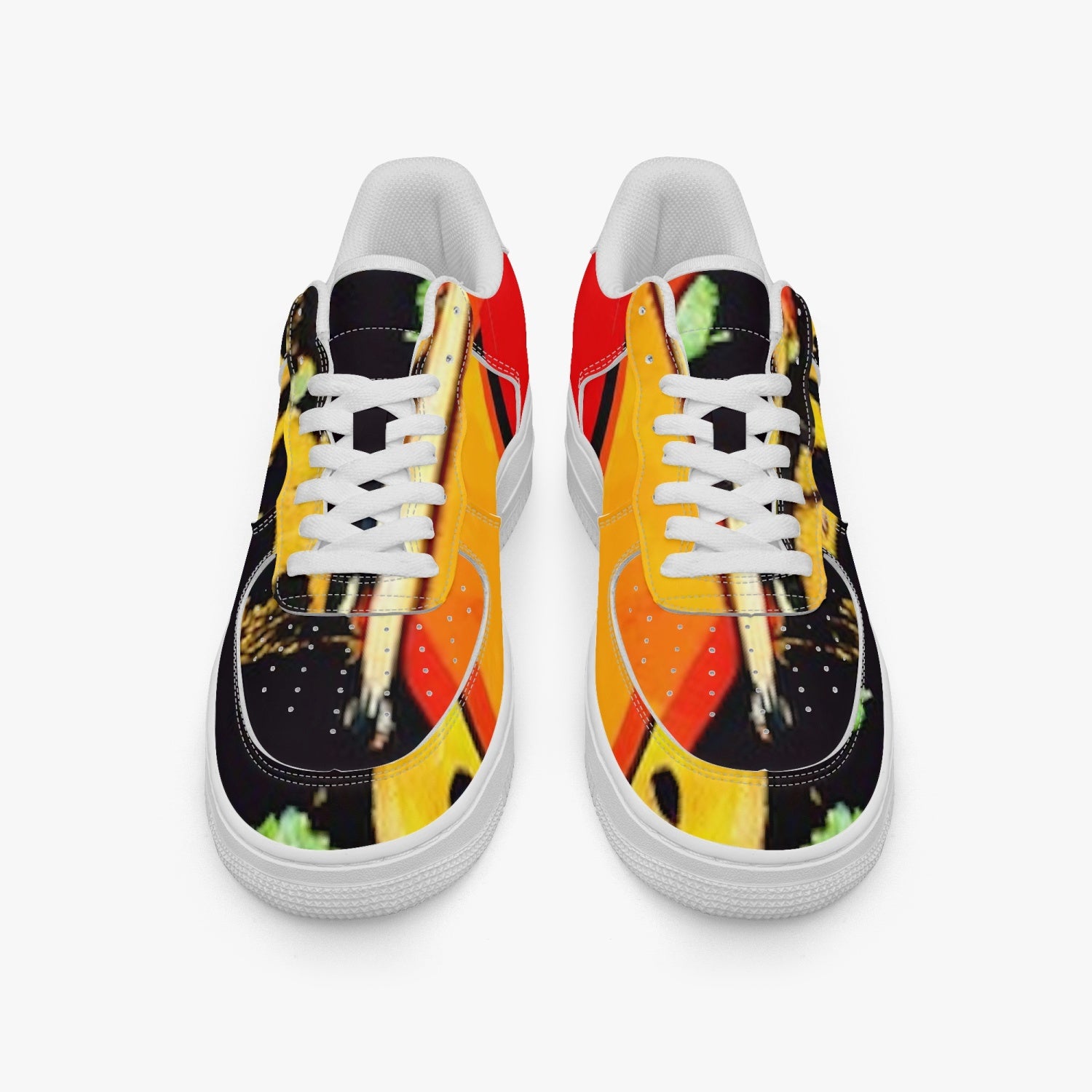 FZ Unisex African Print Low-Top Leather Sports Sneakers - FZwear