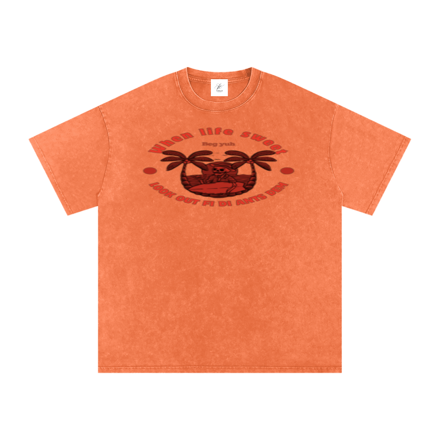 FZ Unisex Snow Washed Oversized Cotton Tee
