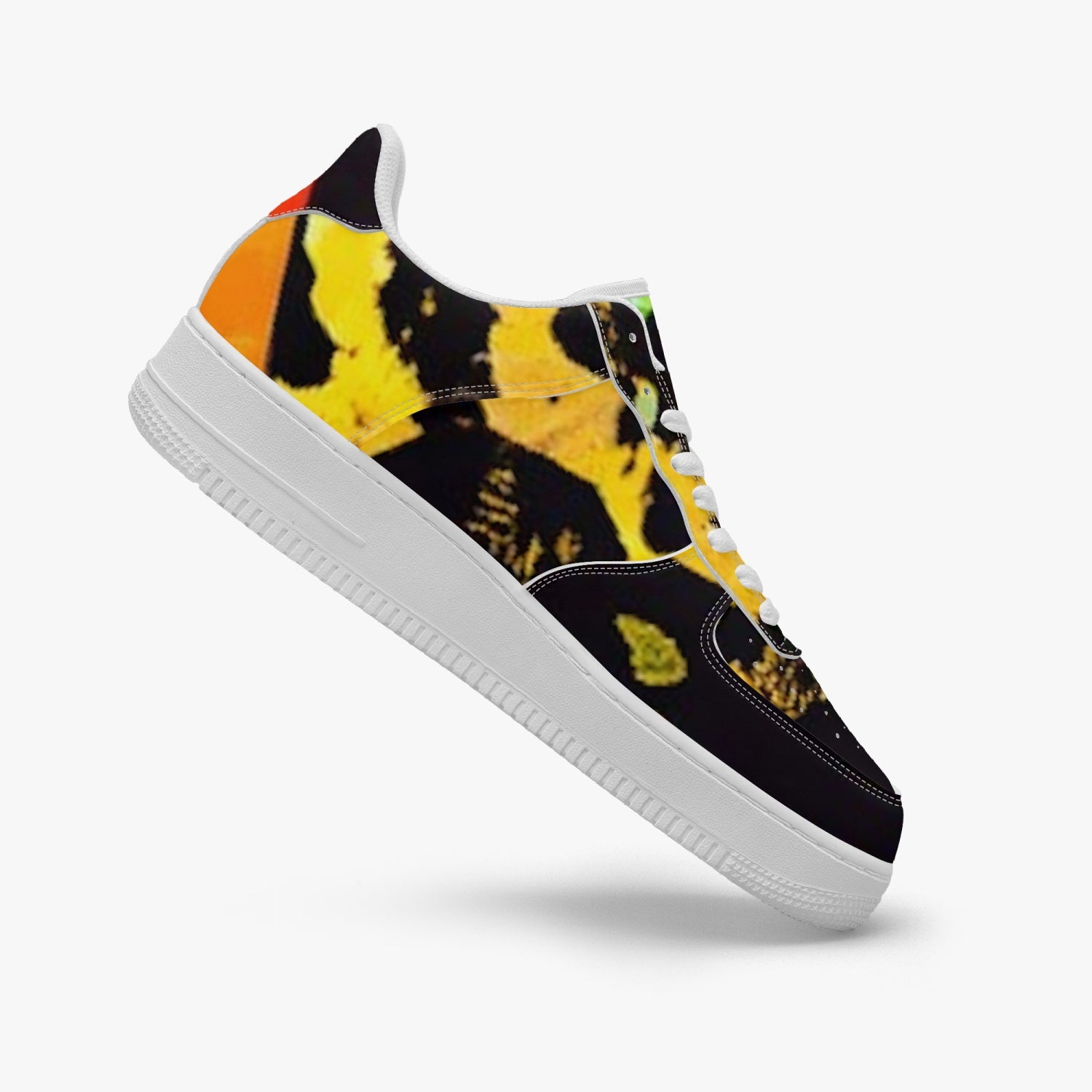 FZ Unisex African Print Low-Top Leather Sports Sneakers - FZwear