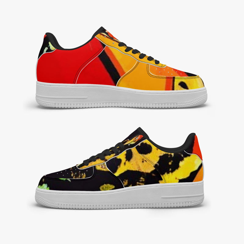 FZ Unisex African Print Low-Top Leather Sports Sneakers - FZwear