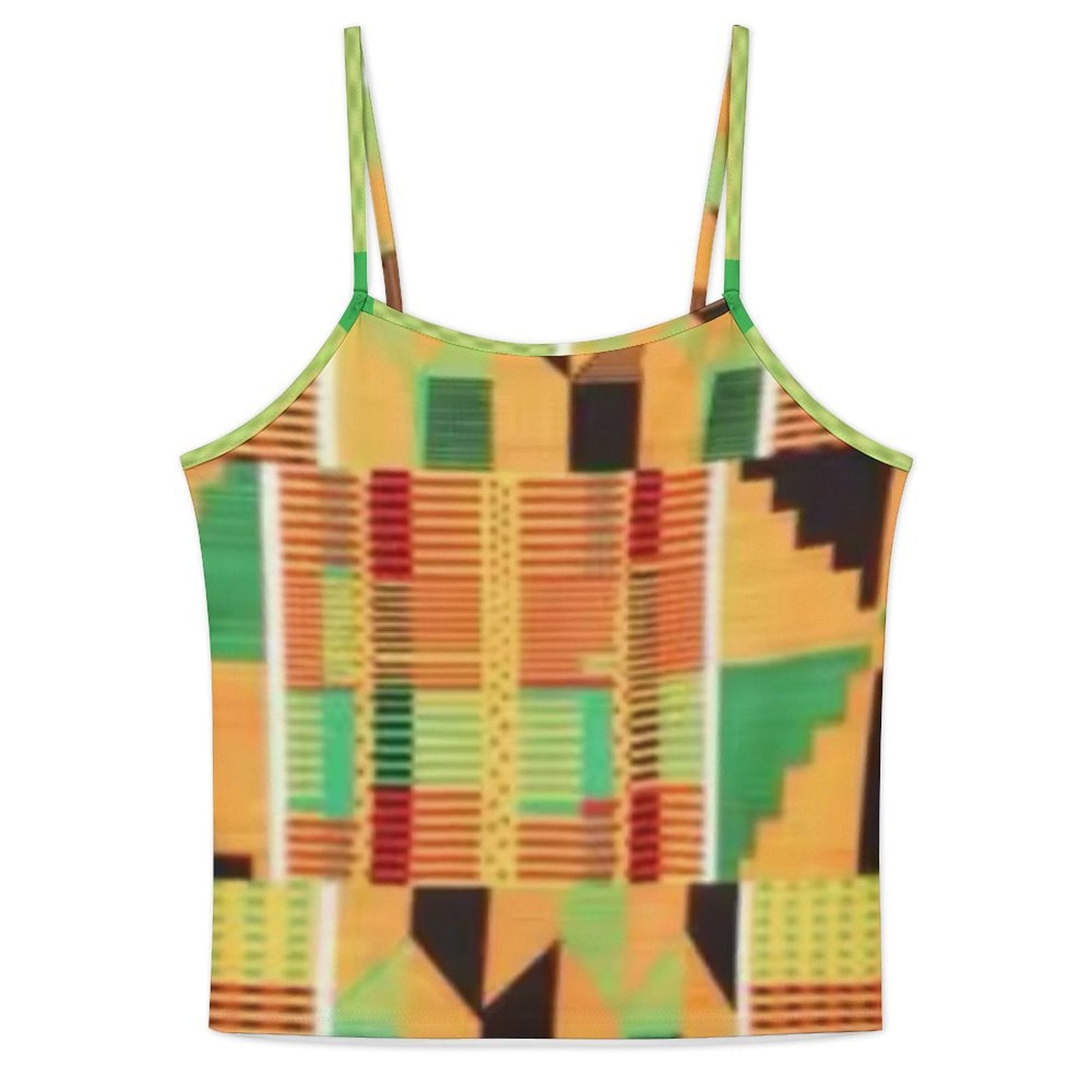 FZ Women's African Print Spaghetti Strap Shorts Pajama Suit