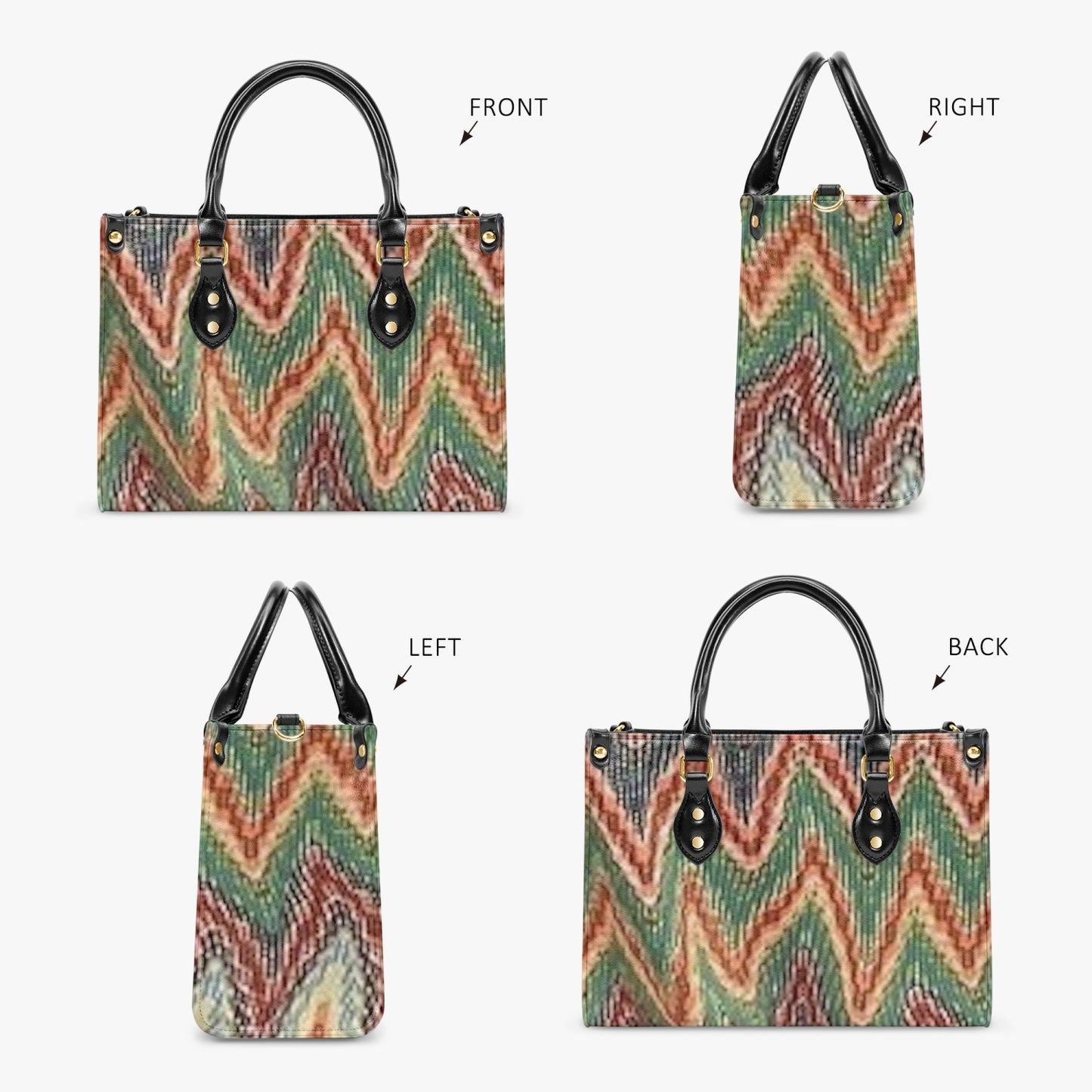 FZ Concise Type Women's African Print Tote Bag JetPrint