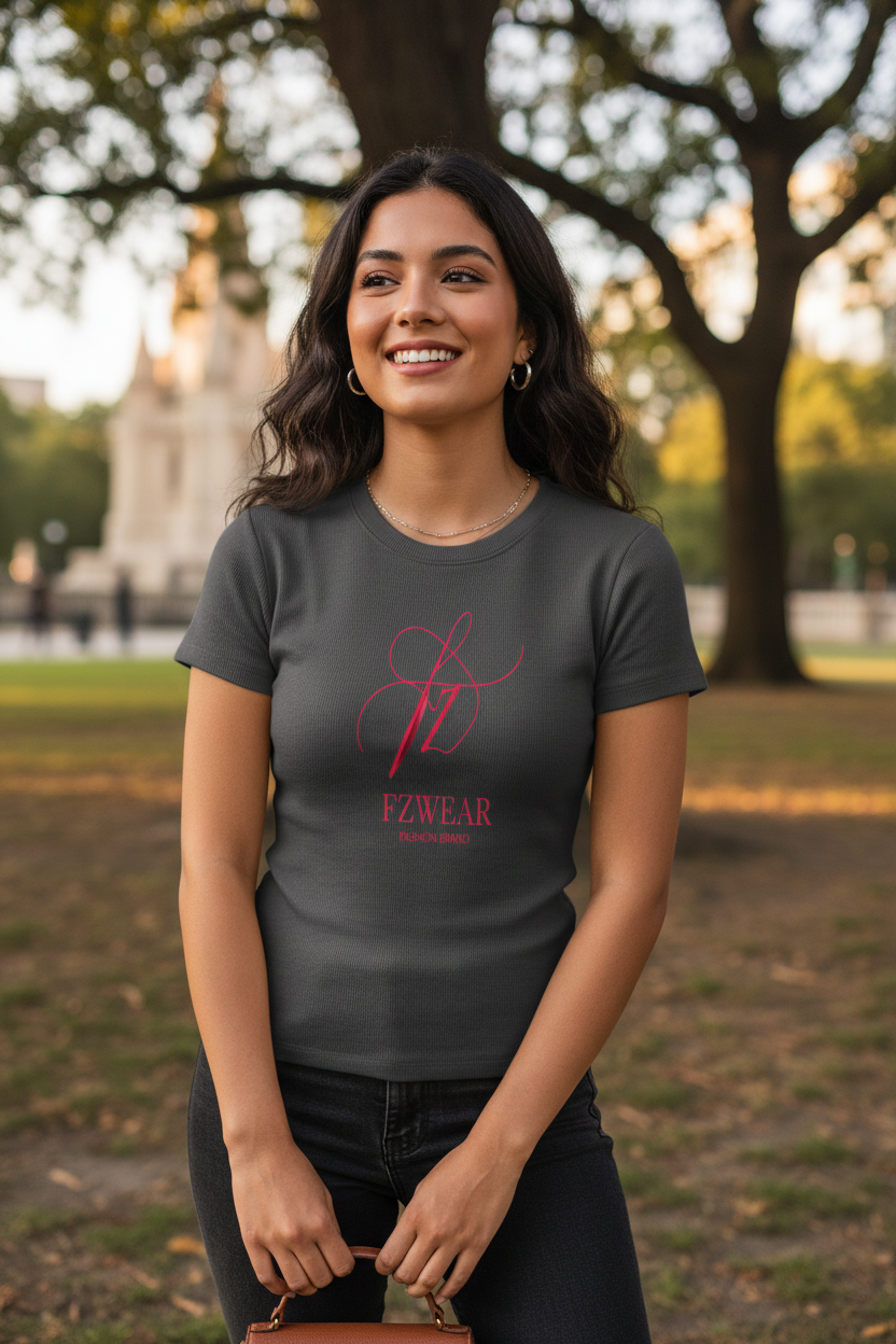 Dark Gray Slim Fit Tee