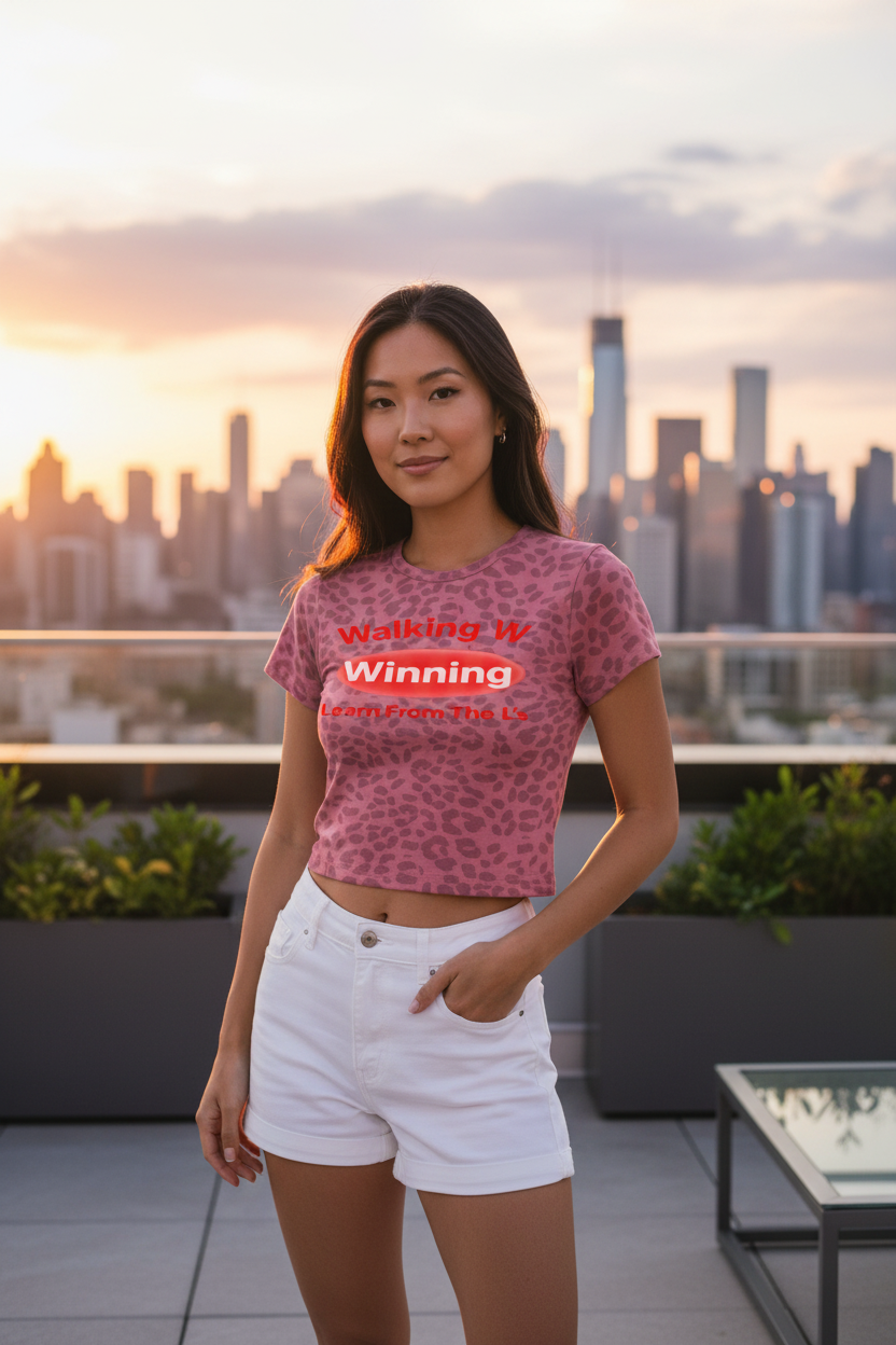 Dark Pink Winning Tee - Rooftop