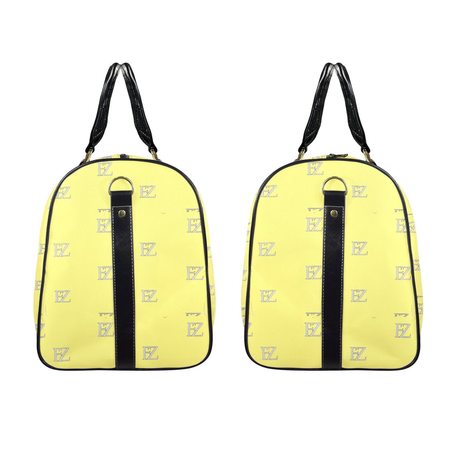 FZ Original Travel Bag 3 Custom Travel Bag-Large (Black Long Patch) (Model 1736) - FZwear