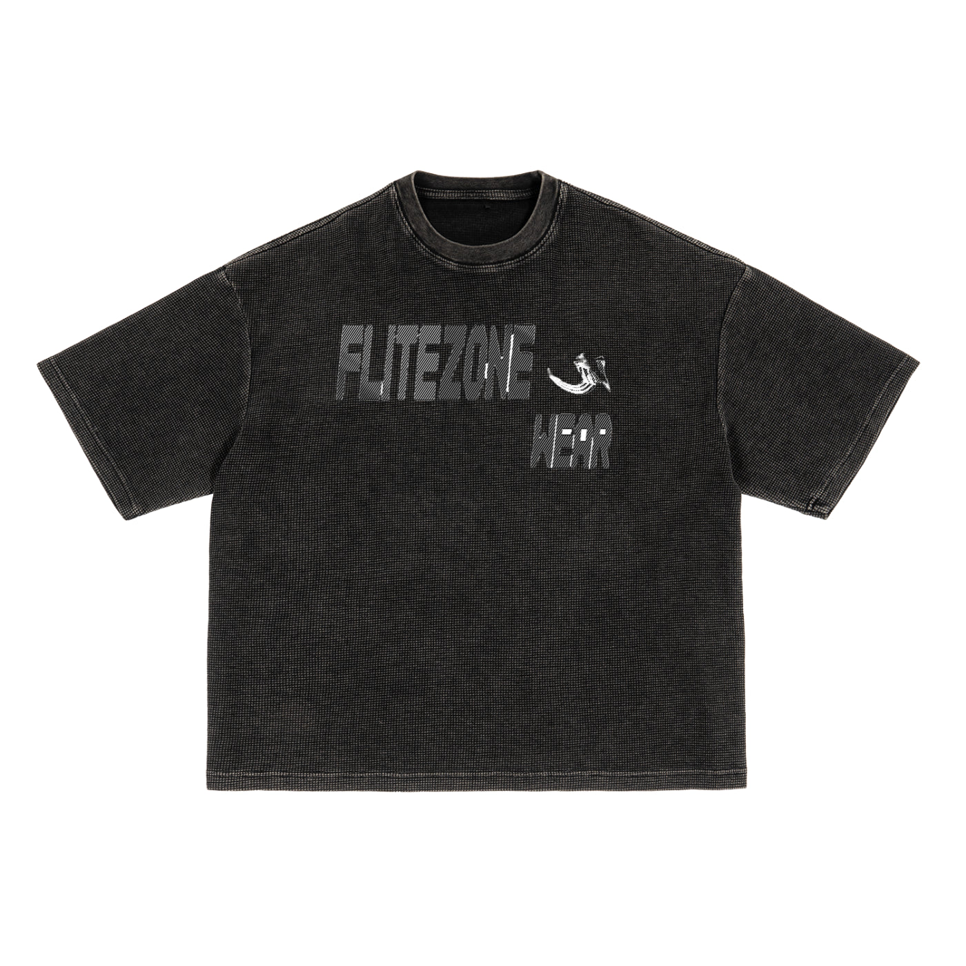 FZ Unisex Waffle-Texture Washed Boxy Tee