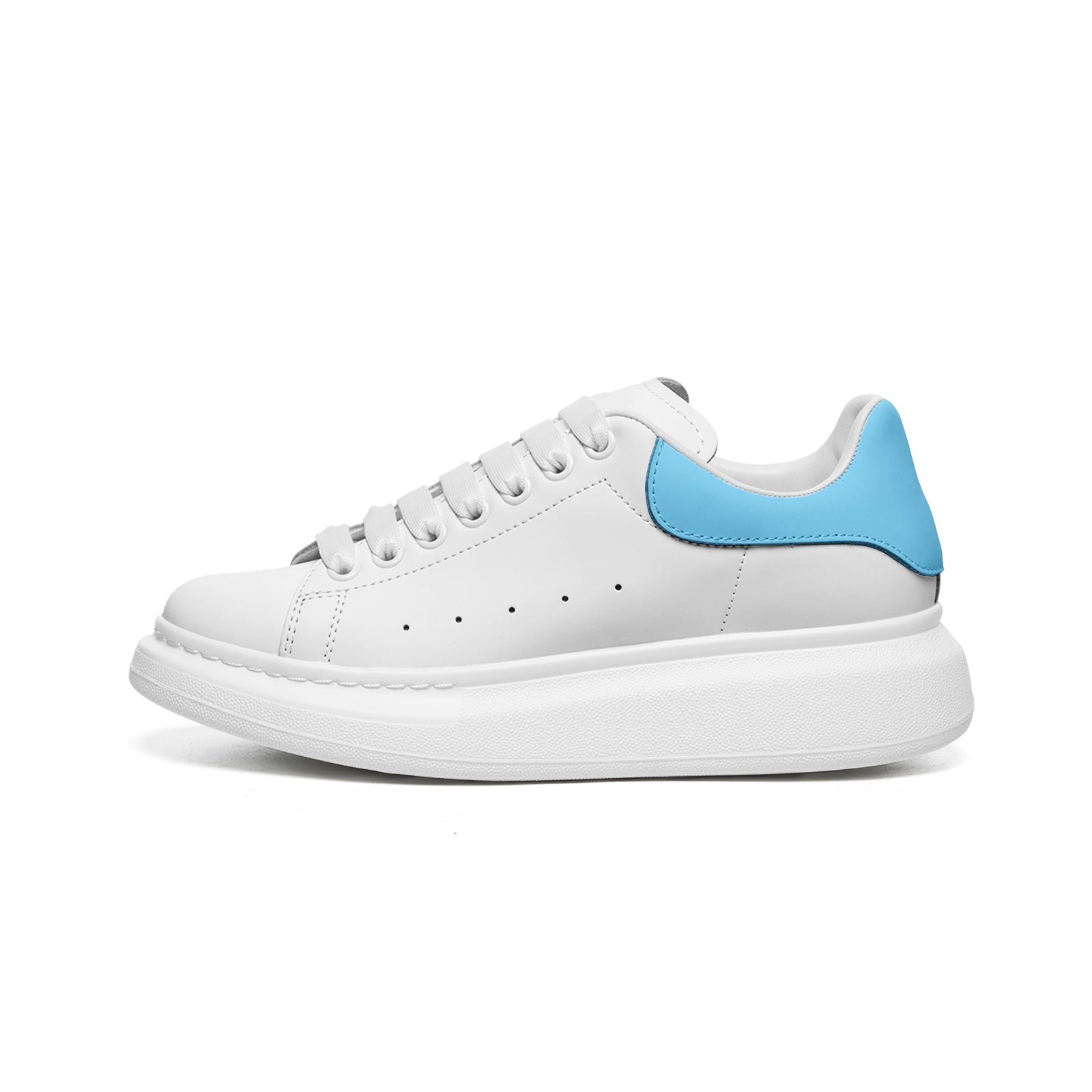 FZ Unisex Non Slip Lace Up Faux Leather Sneakers