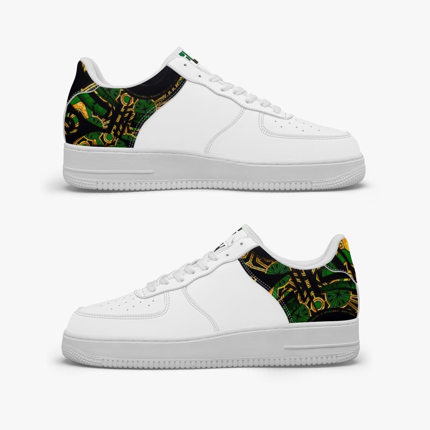 FZ Unisex African Print  Low-Top Leather Sports Sneakers - FZwear