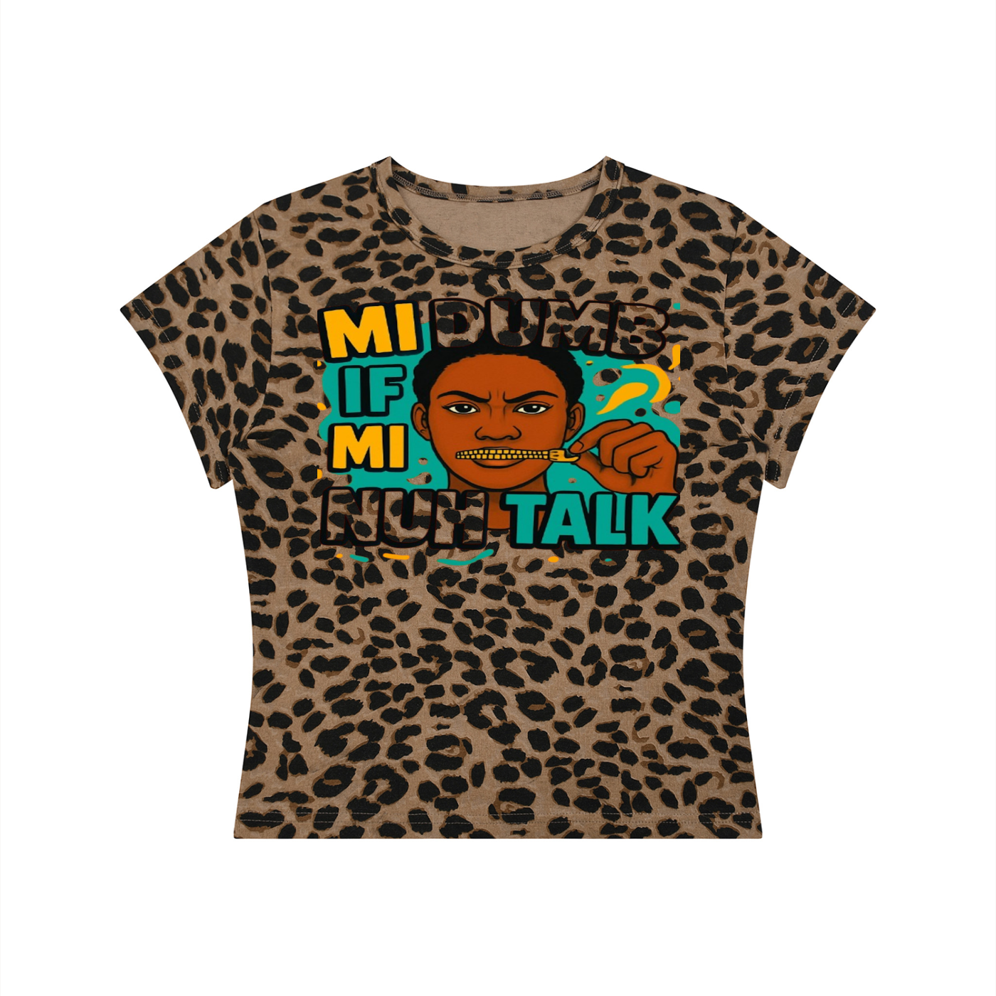 FZ Women’s Leopard Print Dumb Crop Tee