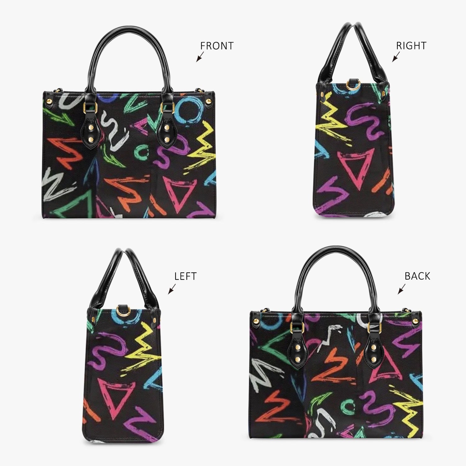 FZ. Concise Type Women's African Print Tote Bag JetPrint