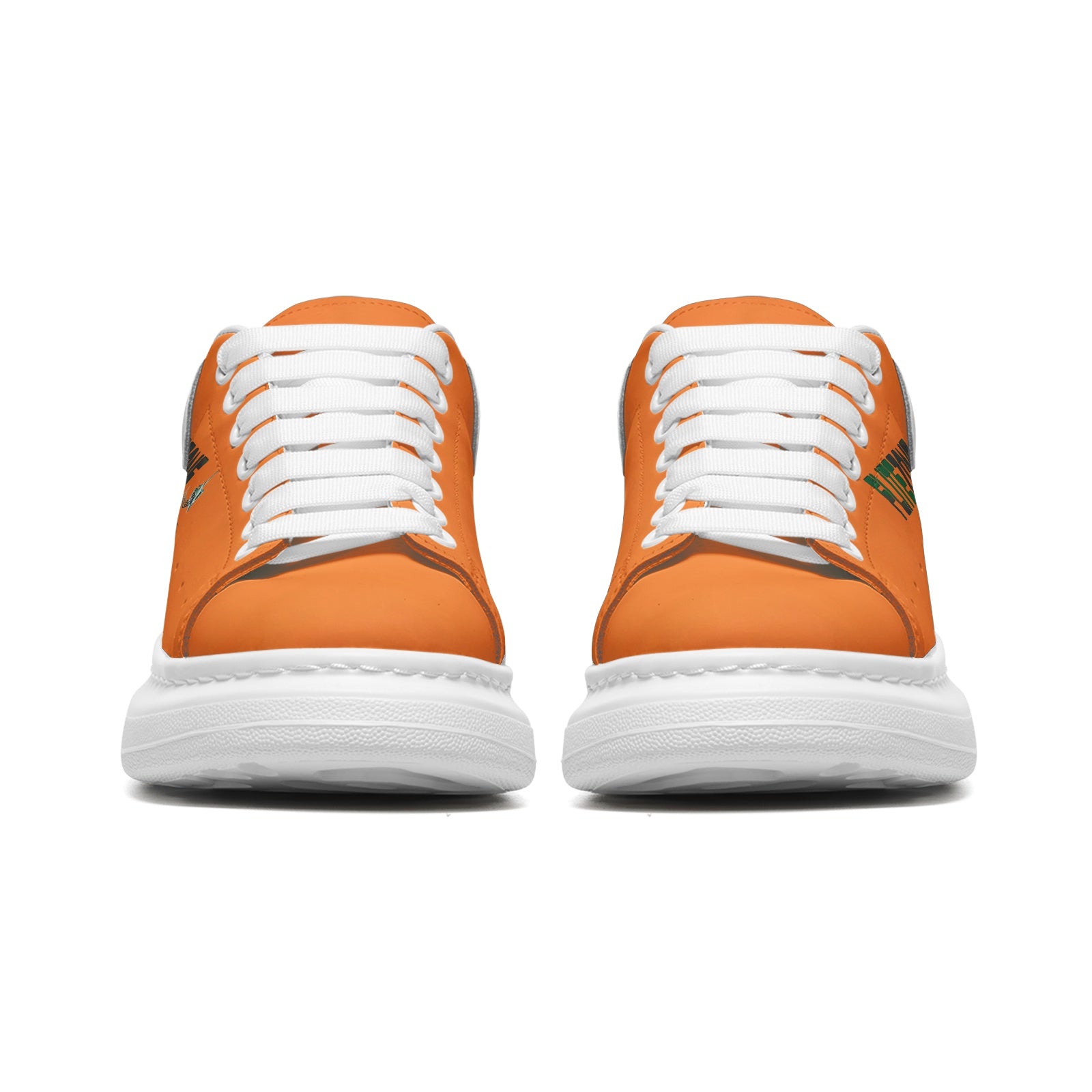 FZ Unisex Non Slip Lace Up Faux Leather Sneakers