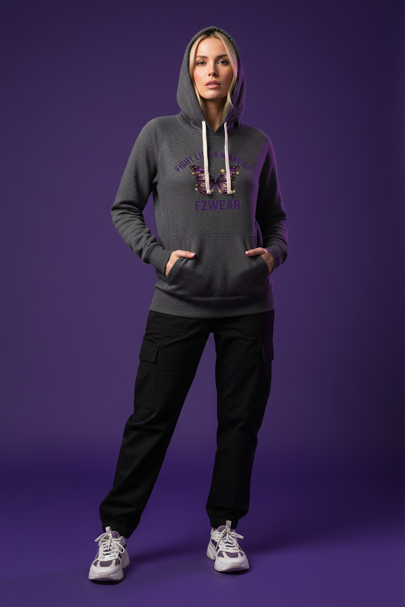 FZwear Dark Heather Hoodie Front