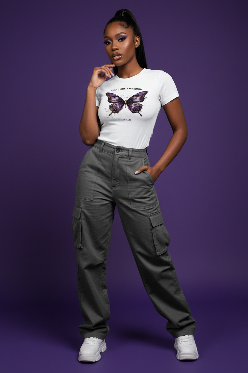 FZwear Lupus Tee - Black Woman Purple Studio