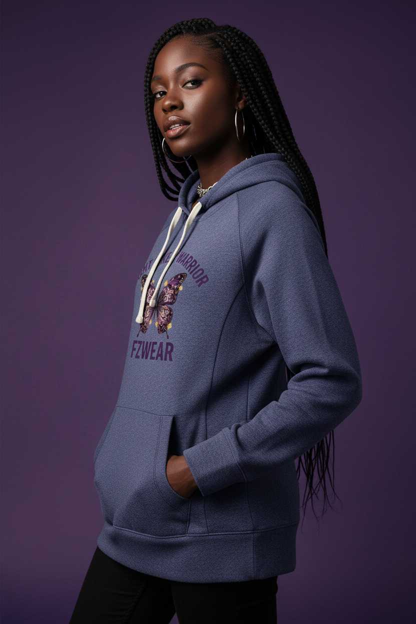 FZwear Navy Hoodie Side