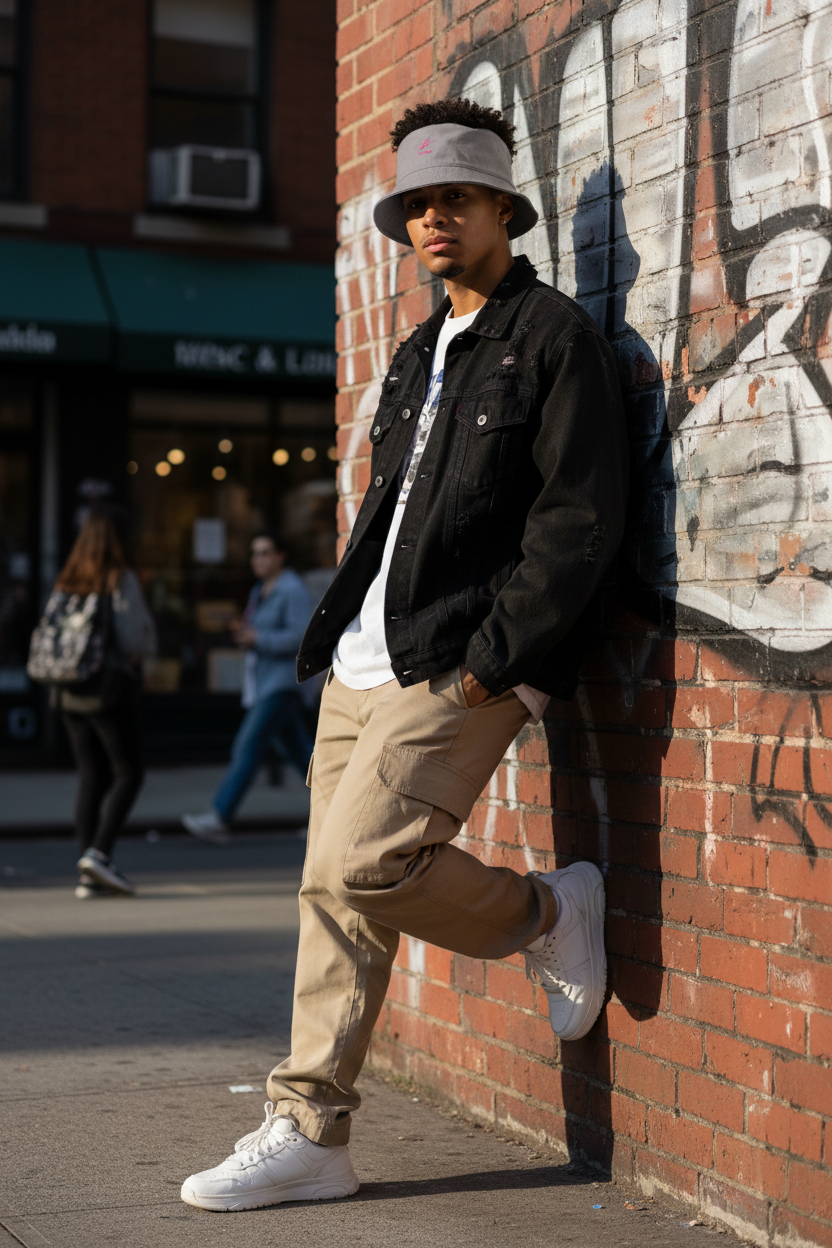 Gray bucket hat - man lifestyle