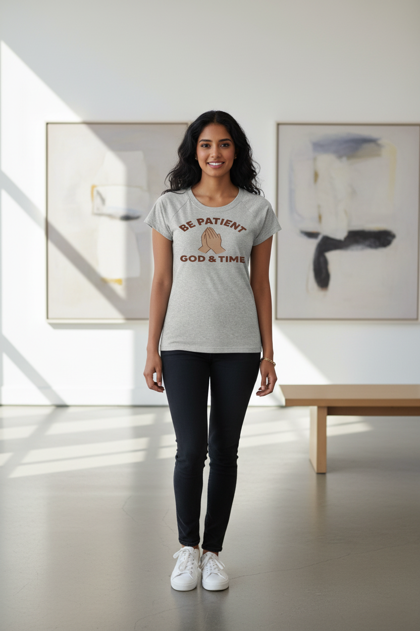 Gray tee, art gallery