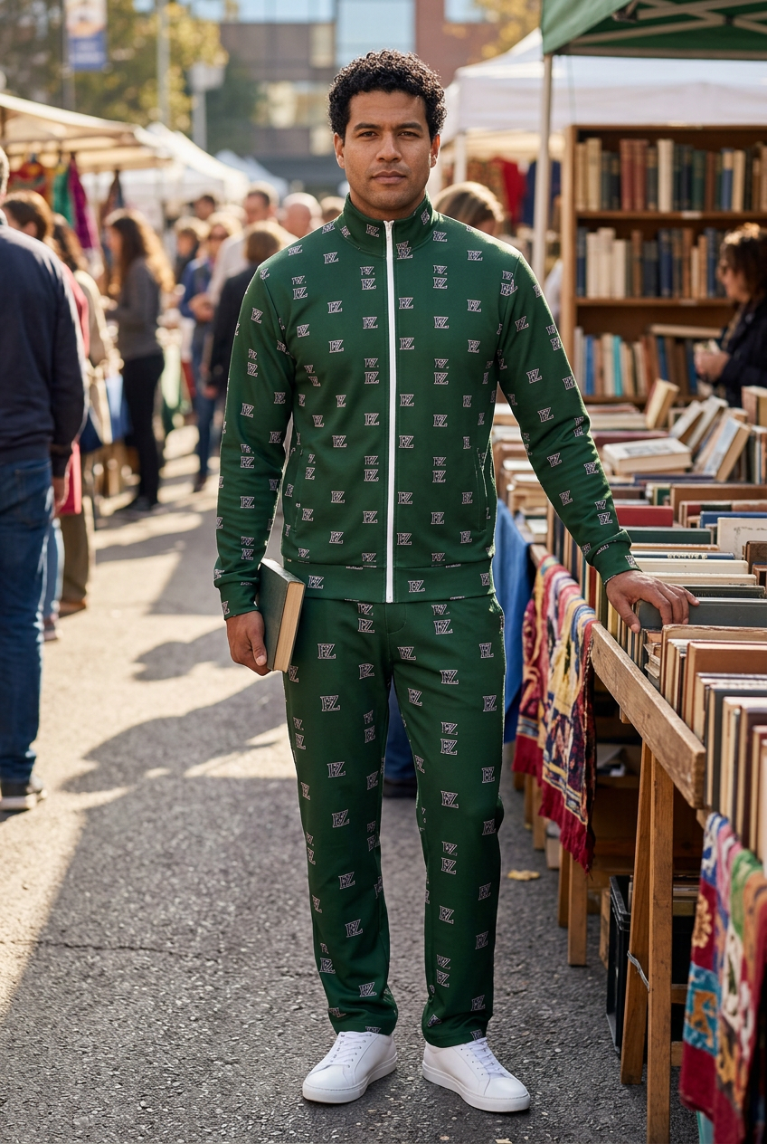 Hispanic man at a book market