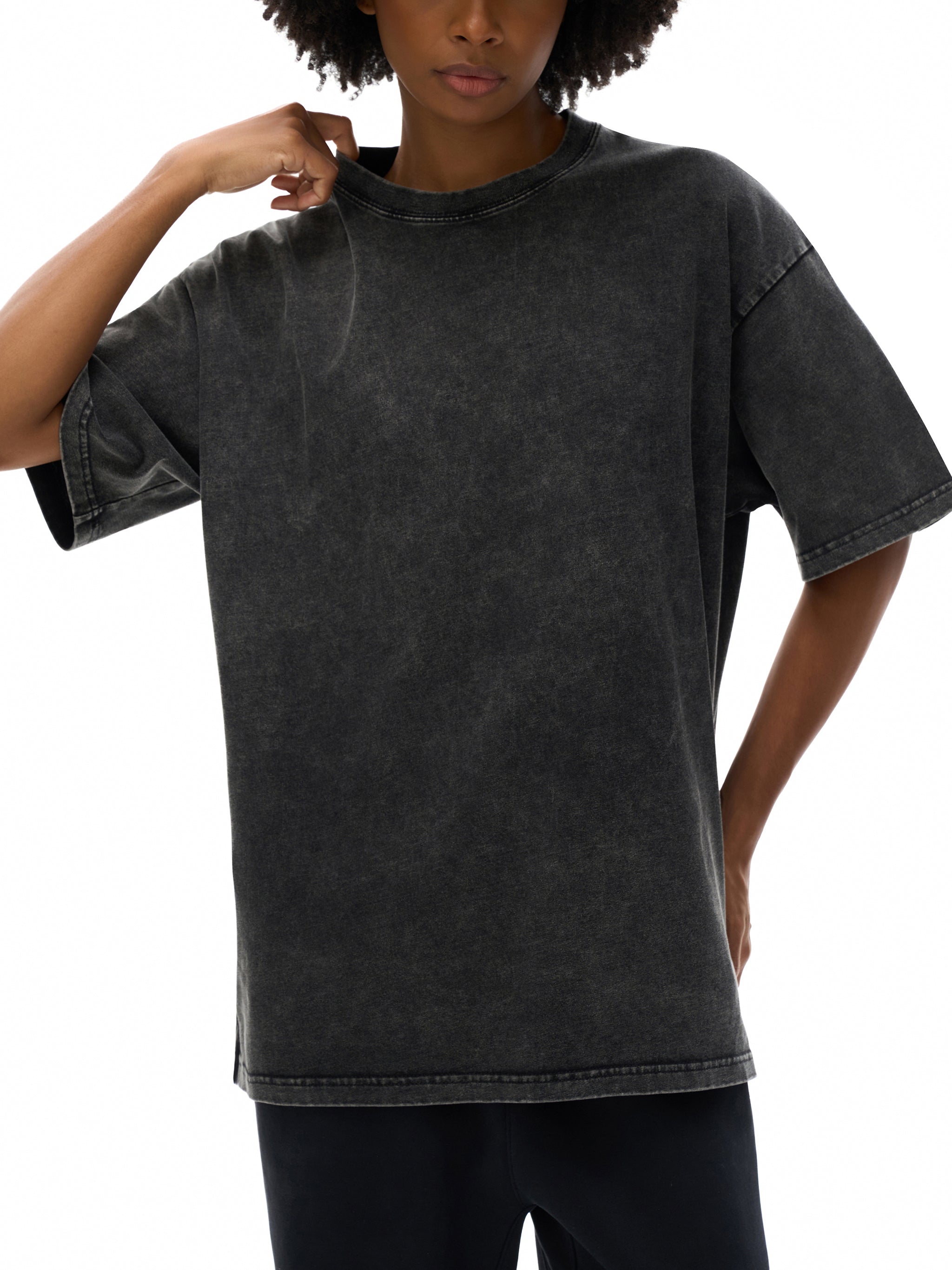 FZ Unisex Snow Washed Oversized Cotton Tee