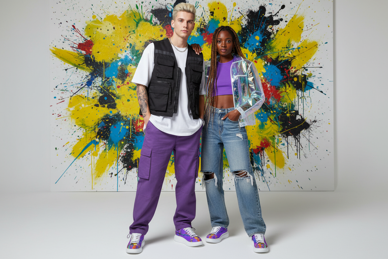 Indoor studio couple