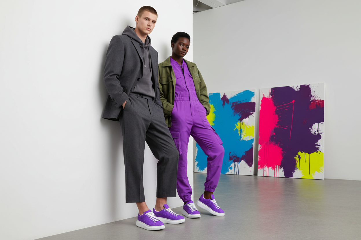 Indoor studio couple