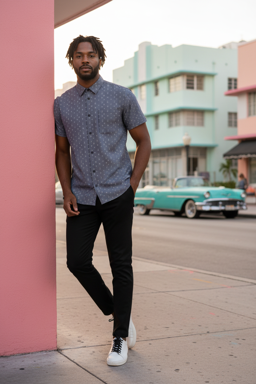 Jamaican model - Miami Art Deco