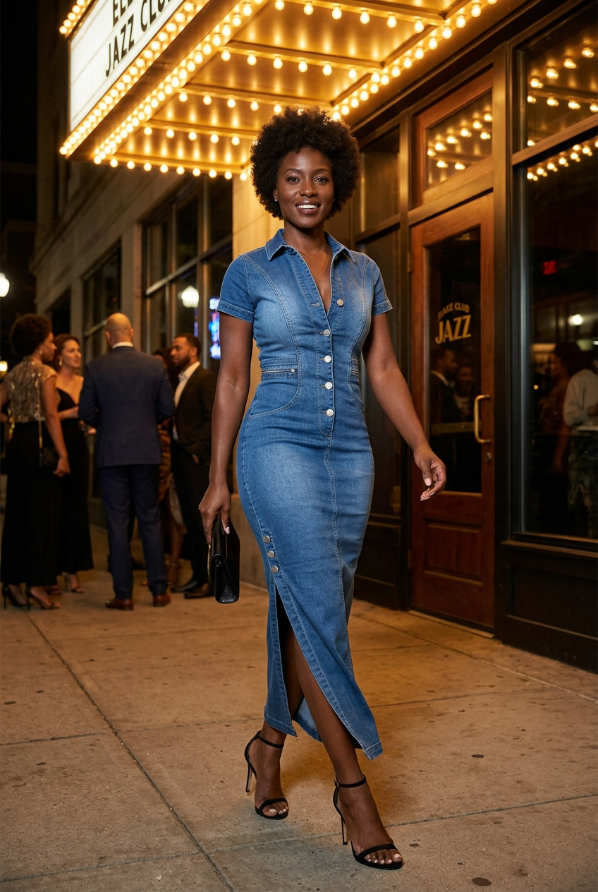 Jazz-club night-out look