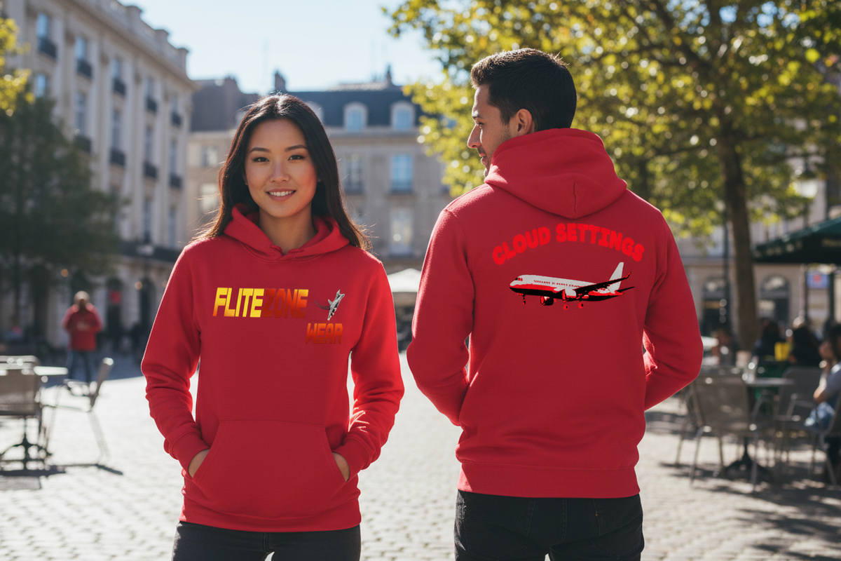 Lifestyle image showing the hoodie front and back