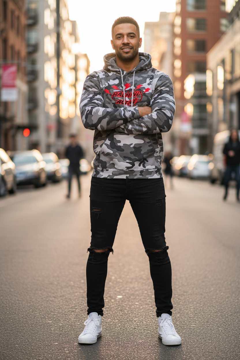 Male Model - Badmind Active Hoodie