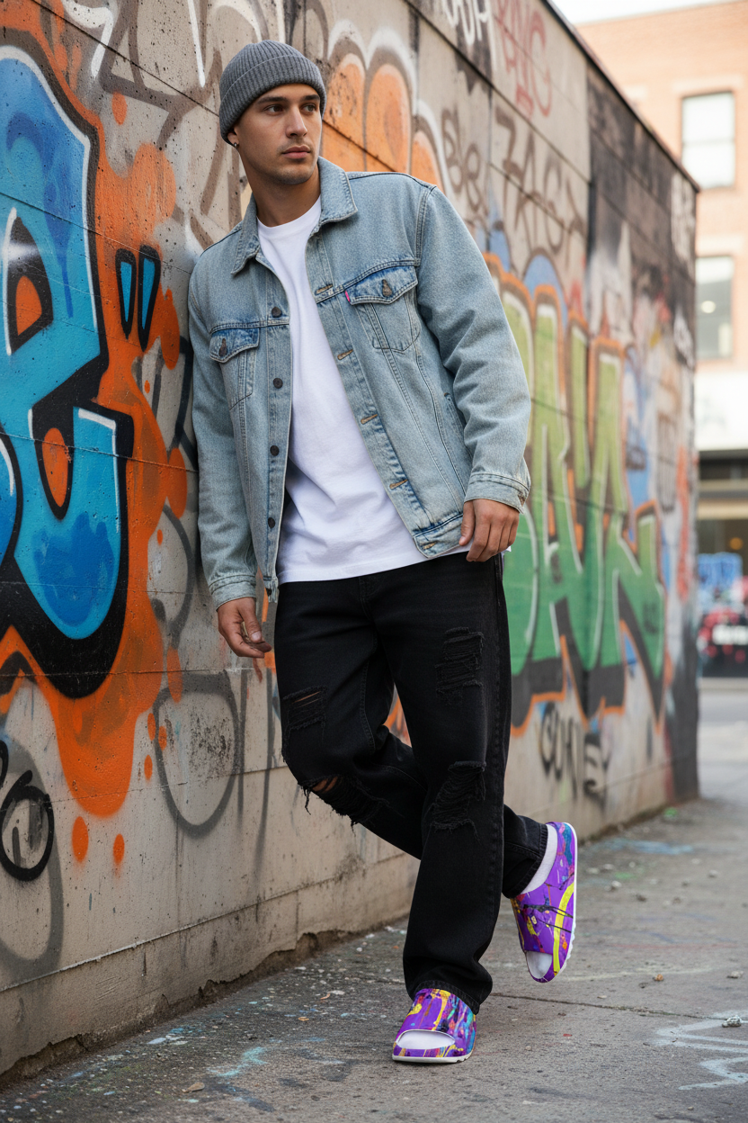 Male model urban background