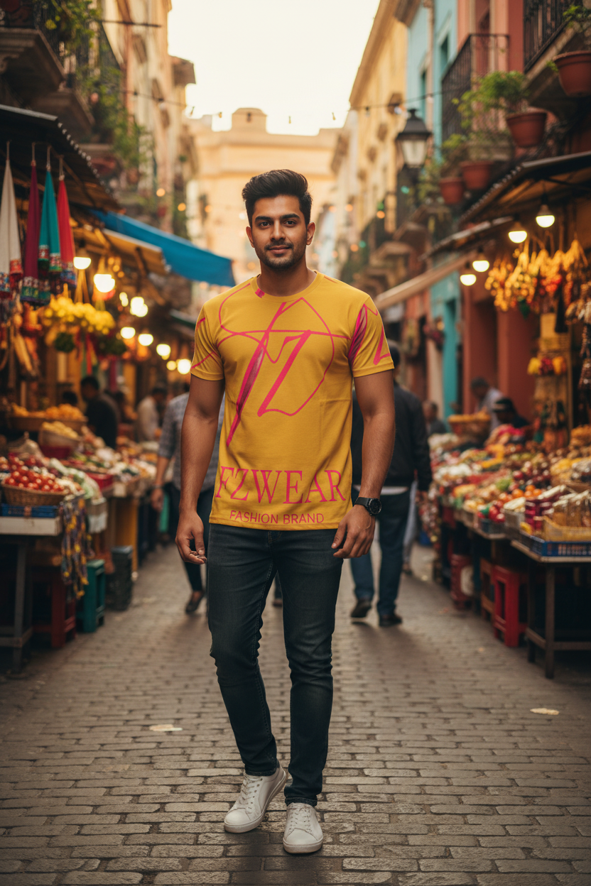 Model 1 - FZwear Gold Tee
