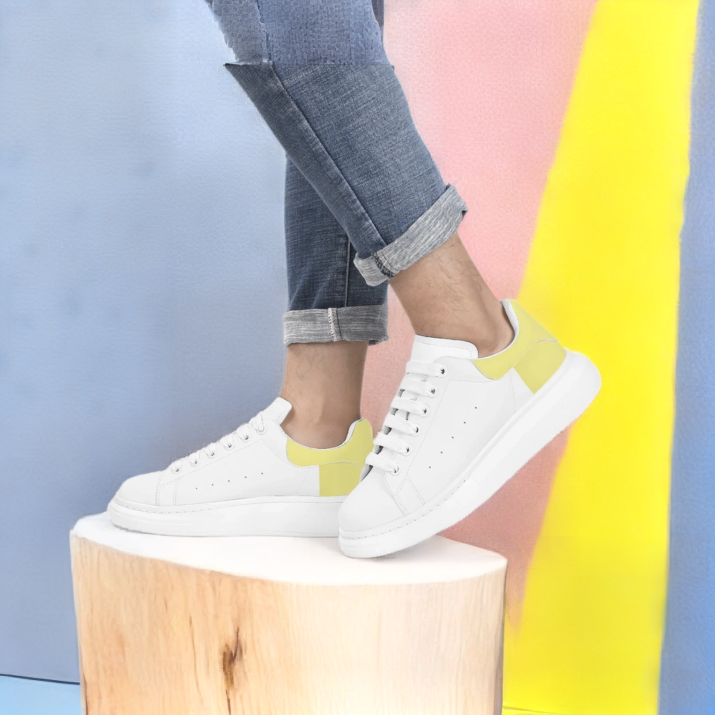 FZ Mens White Tongue Chunky Shoes - FZwear