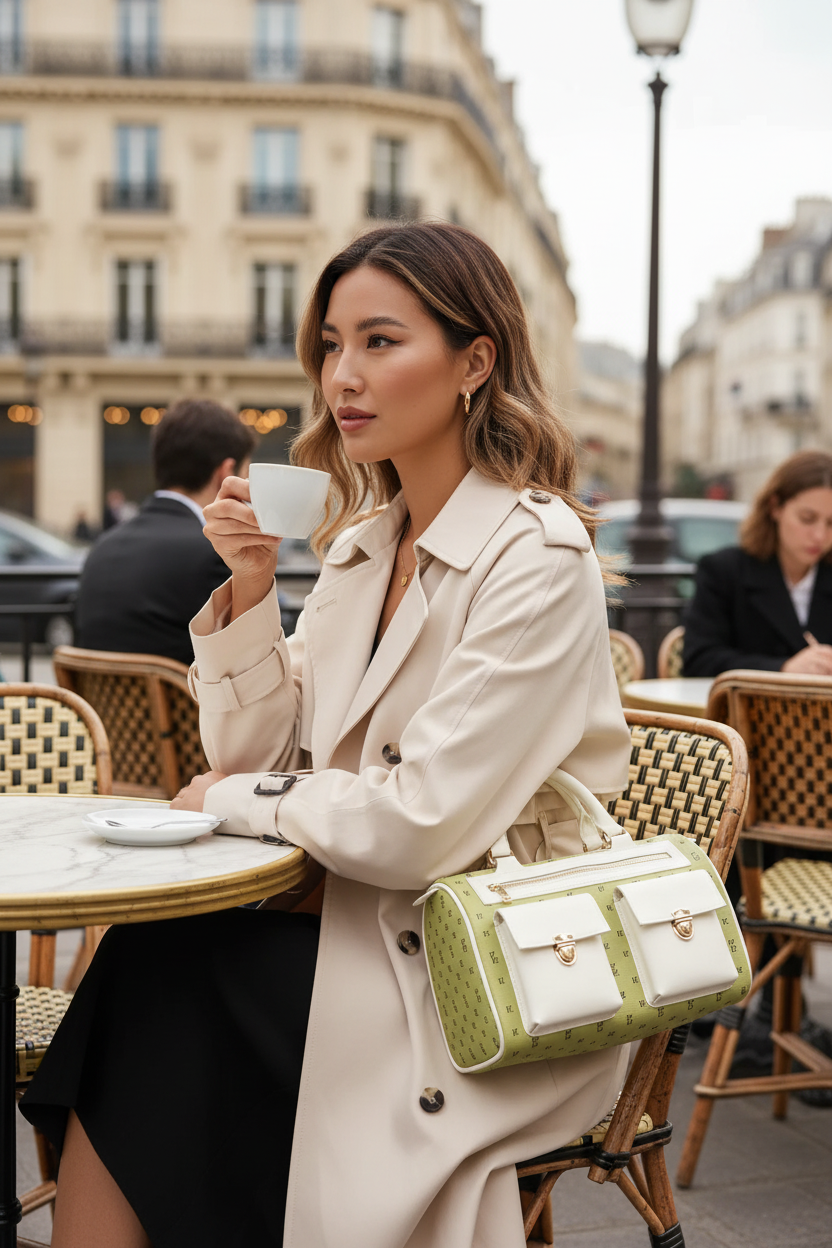 Parisian Café - Baguette Bag