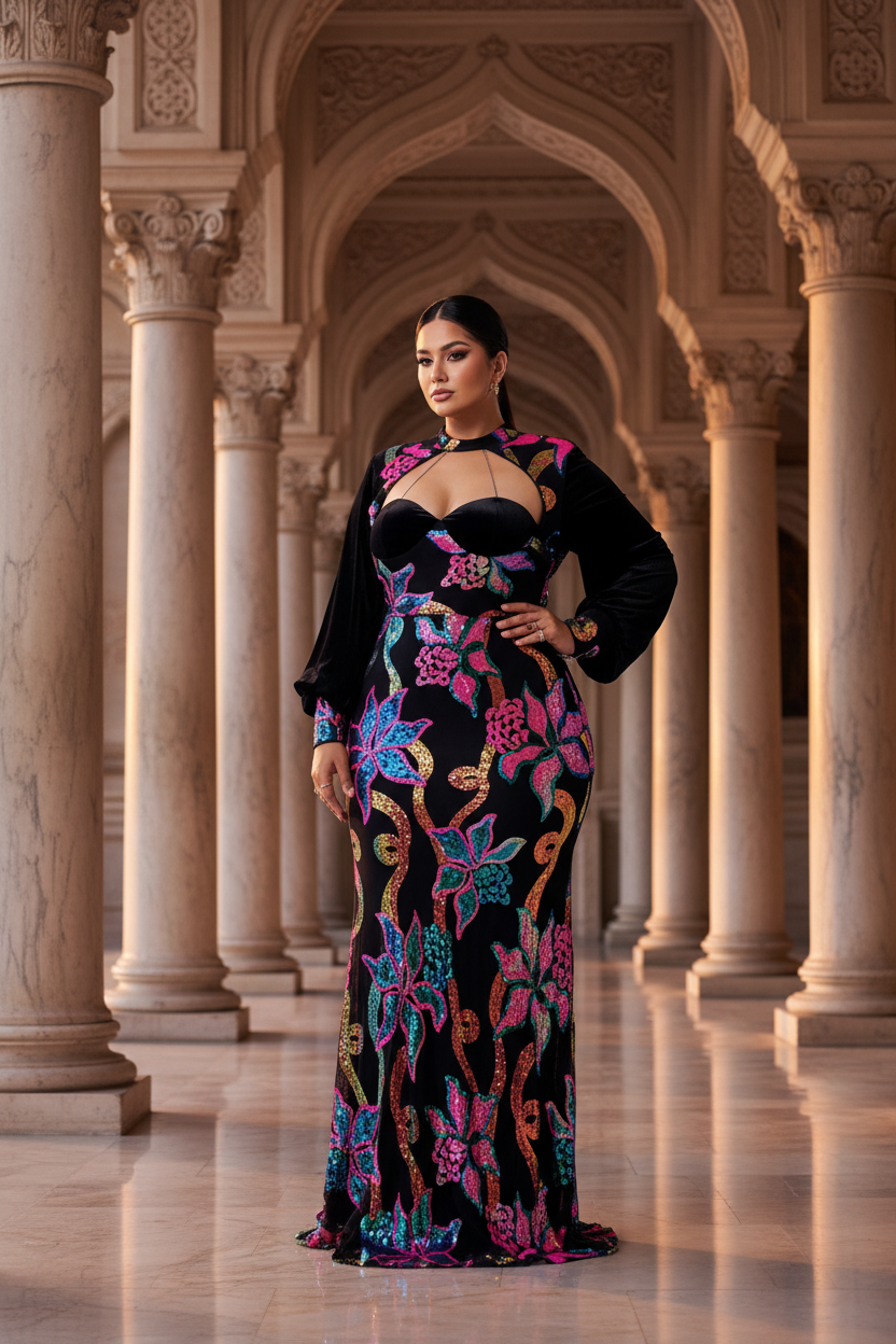 Plus Size Dress - Middle Eastern Woman Palace