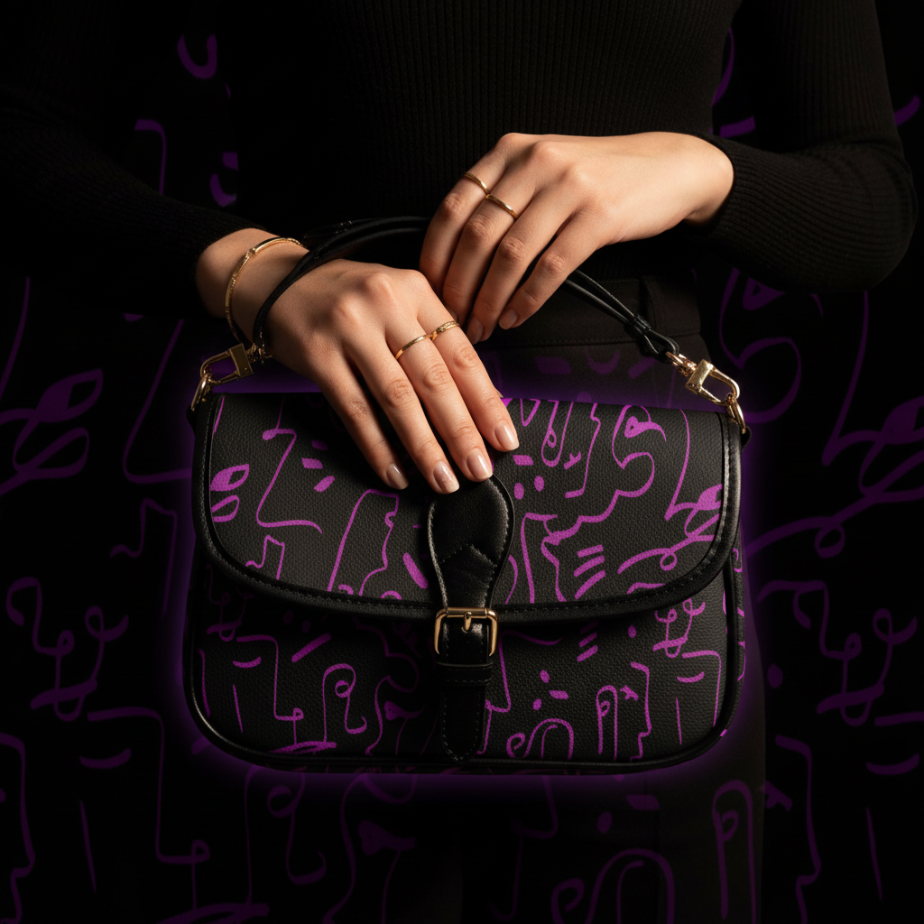 Purple & Black Graffiti - Close Up