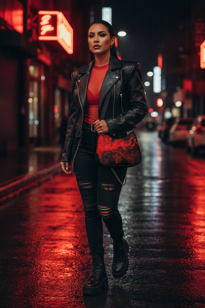 Red Flame Bag - Neon Street