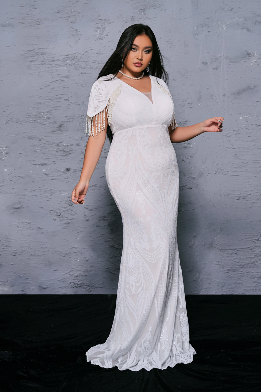 White gown product image with no text or logo