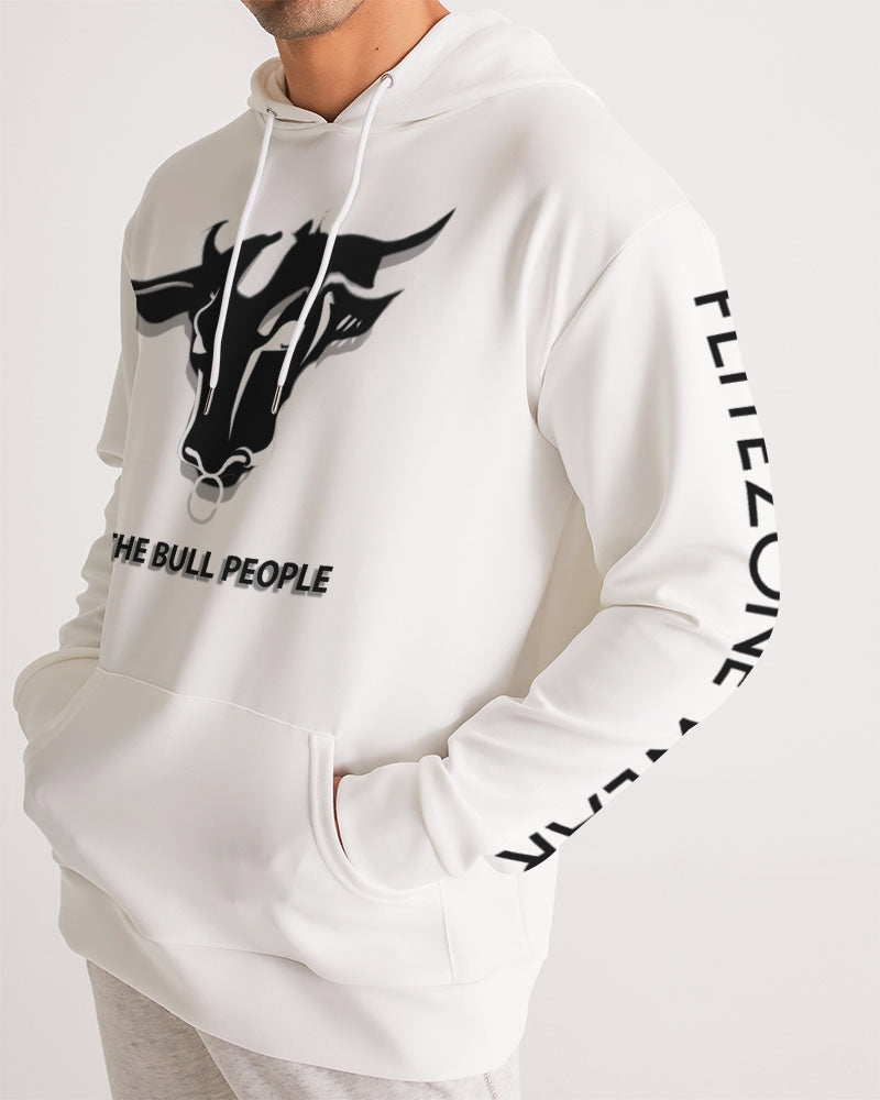 the white  bull men's hoodie