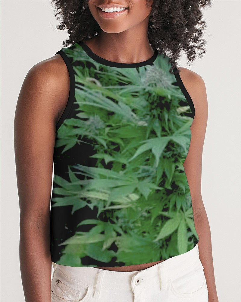 the bud - darker shade women's cropped tank