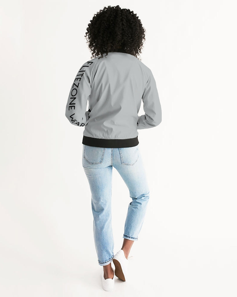 flying grey women's bomber jacket