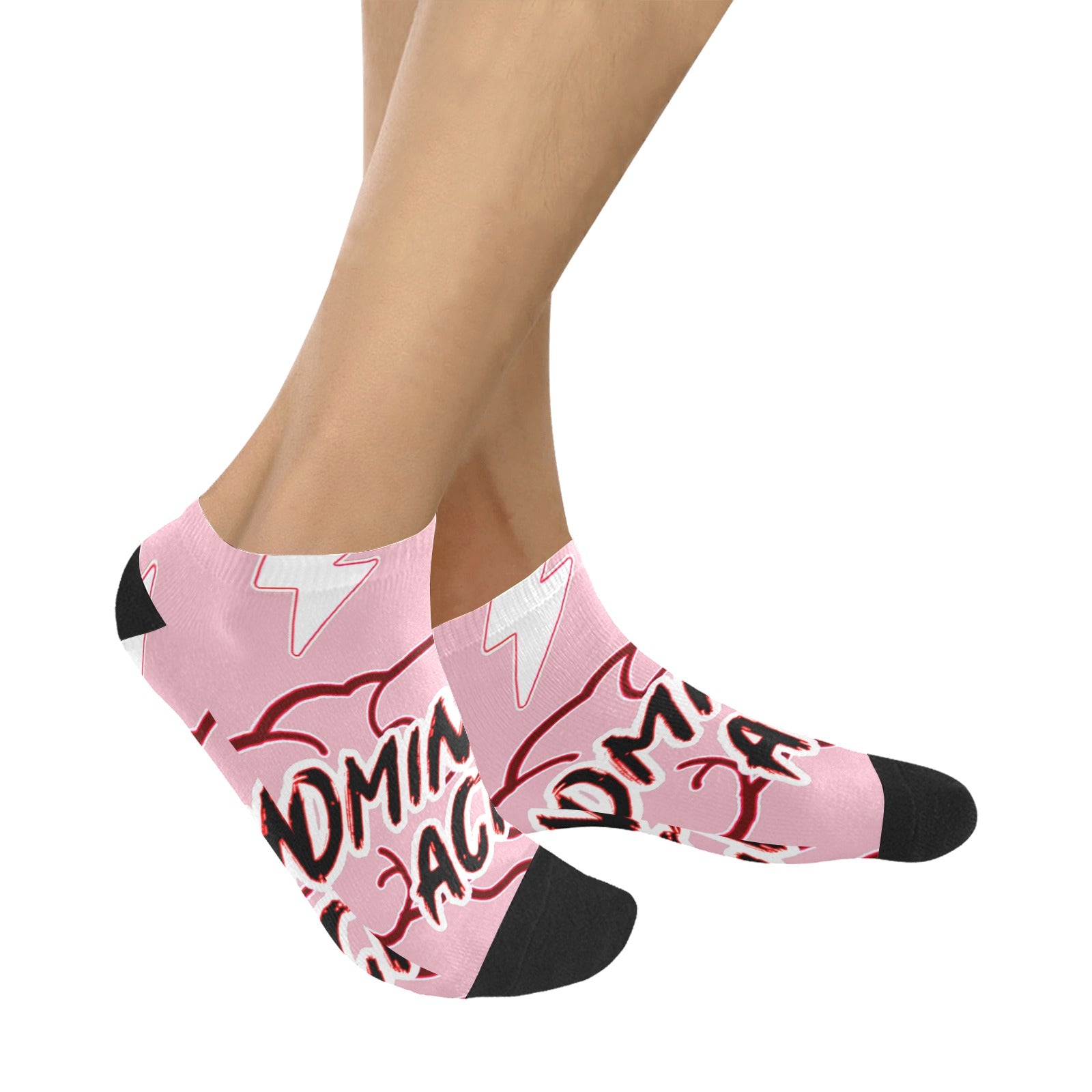 fz men's mind ankle socks one size / fz mind socks - pink men's ankle socks