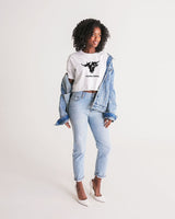 the white  bull women's lounge cropped tee