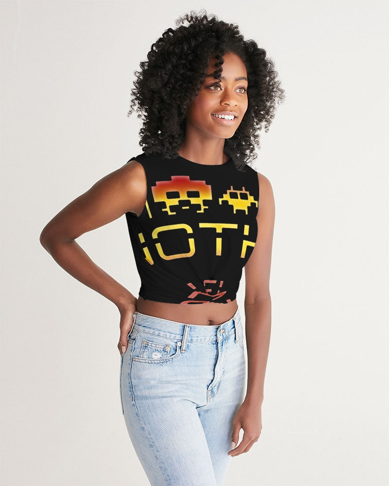 smokin black women's twist-front tank