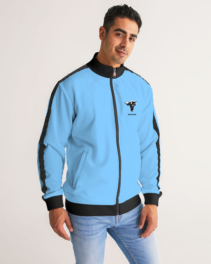blue sky zone men's stripe-sleeve track jacket