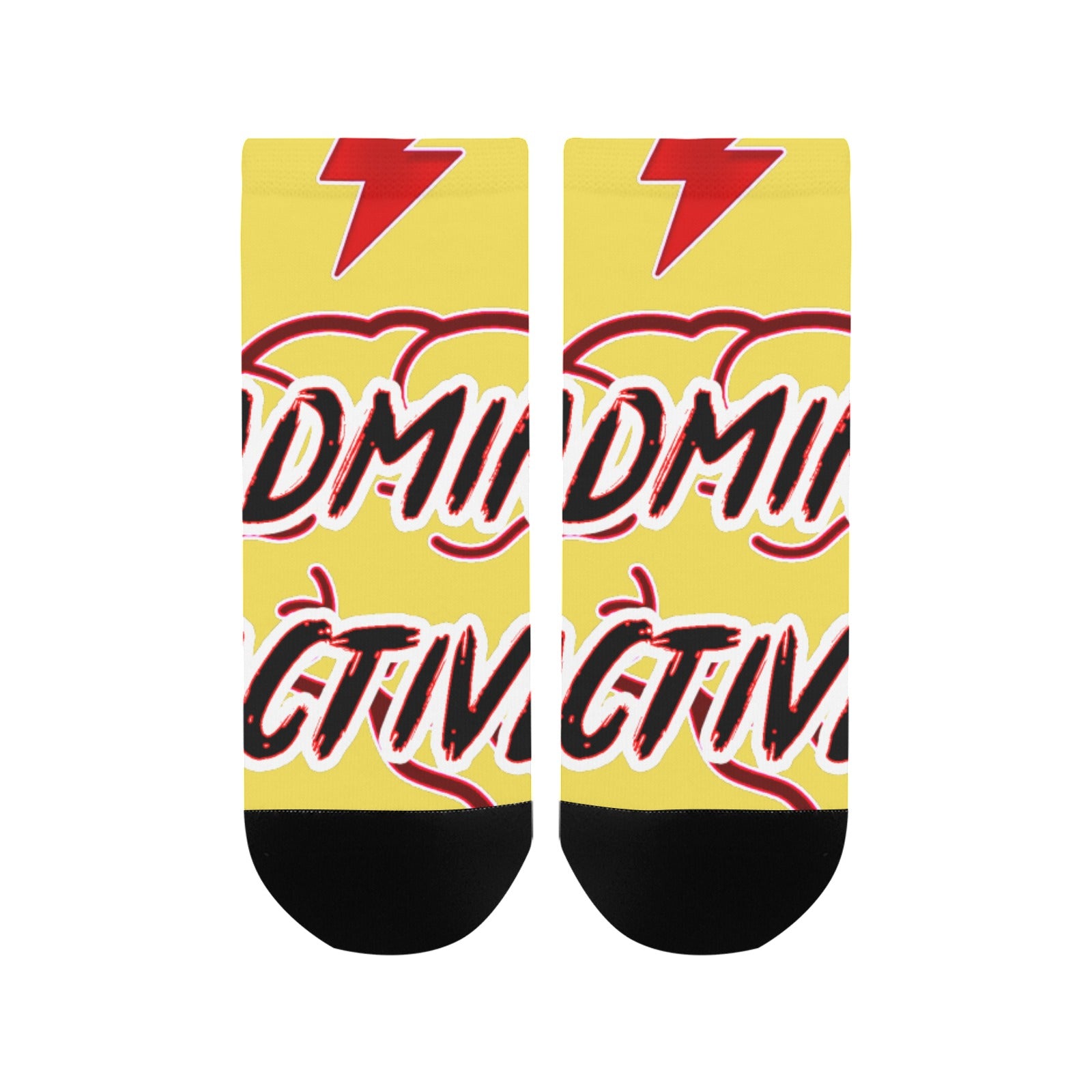 fz women's mind ankle socks one size / fz mind socks - yellow women's ankle socks